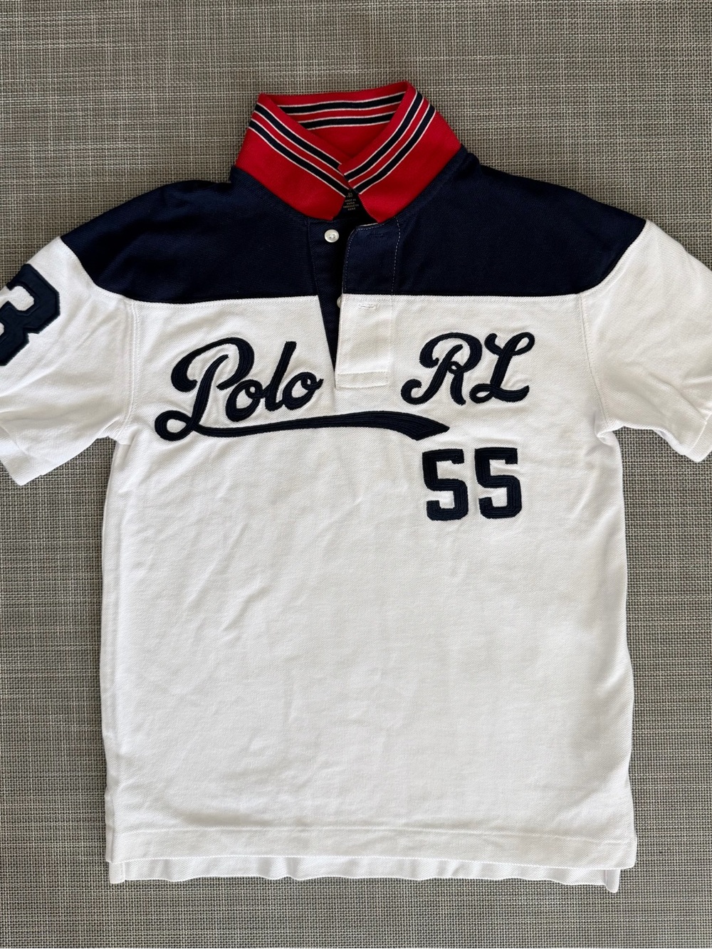 Polo Ralph Lauren Boys Colorblock Rugby Polo Shirt Polo RL 55 US Size S/P (8)